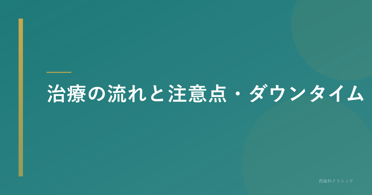 治療の流れと注意点・ダウンタイム